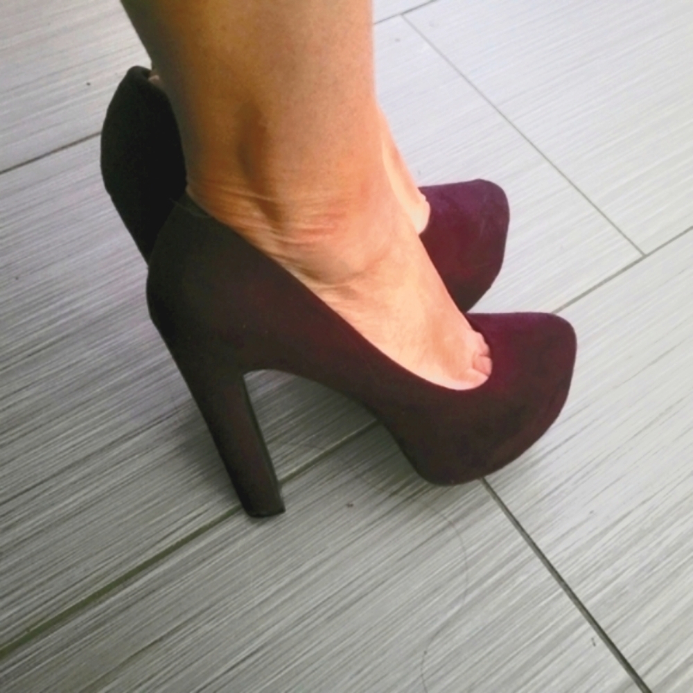 Wine colored heels